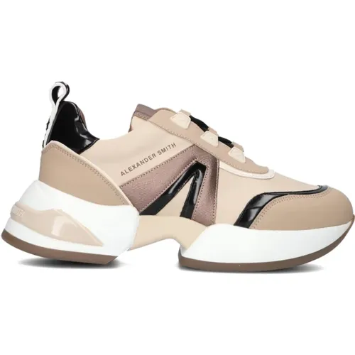 Moderne Marble Sneakers in Beige, Schwarz und Bronze , Herren, Größe: 39 EU - Alexander Smith - Modalova