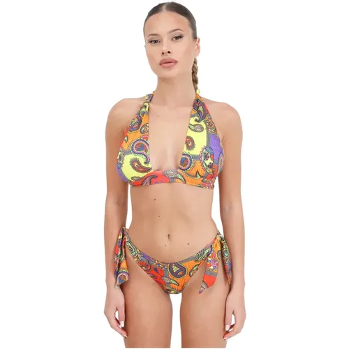 Ethnischer Bikini mit Dreiecksmuster und abnehmbaren Cups , Damen, Größe: XL - 4Giveness - Modalova