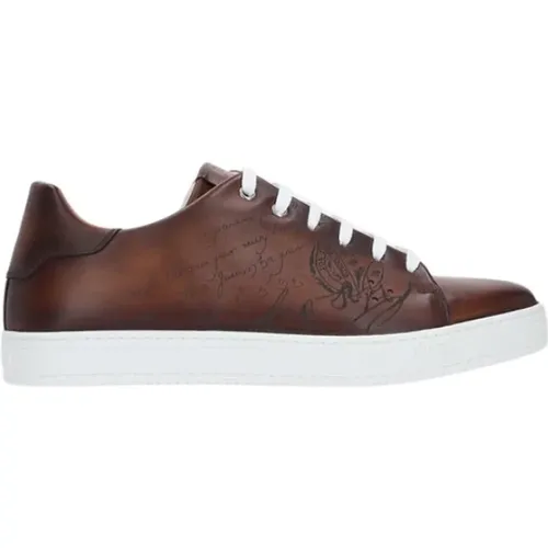 Braune Leder-Sneakers mit niedrigem Schaft - Berluti - Modalova