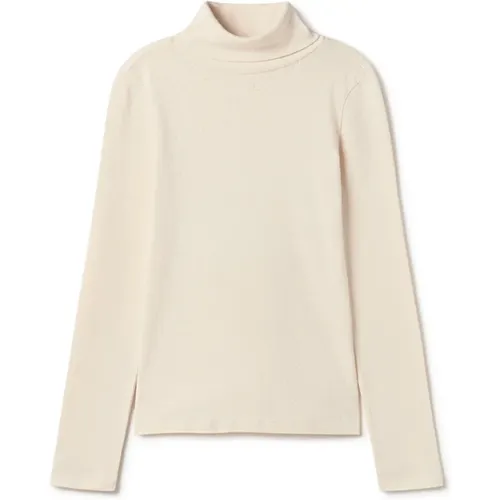 Zarte Lochmuster-Turtle-Neck-Top , Damen, Größe: XS - TWOTHIRDS - Modalova