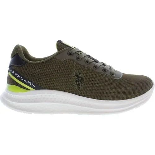 Sneakers, male, , Size: 8 US Polyester Sneaker with Contrasting Details and Logo - U.s. Polo Assn. - Modalova