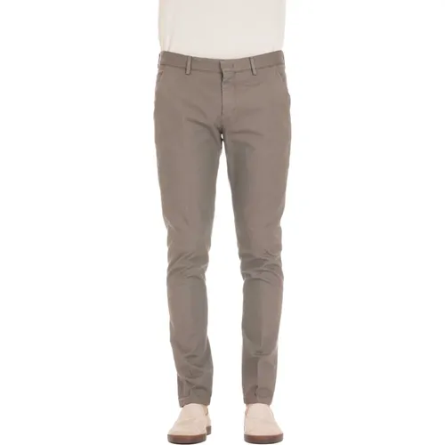 Chinos, male, , Size: W34 Cotton Tramato Wonder Fit Trousers - PT Torino - Modalova