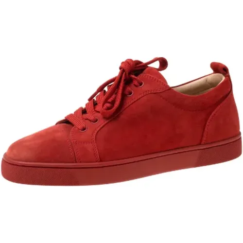 Pre-owned Suede sneakers , female, Sizes: 6 1/2 UK - Christian Louboutin Pre-owned - Modalova