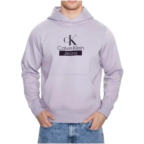 Stacked Archival Hooded Sweatshirt , male, Sizes: XL - Calvin Klein - Modalova