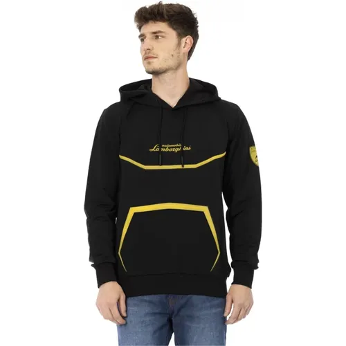 Hoodie mit geprägten Logos - AUTOMOBILI LAMBORGHINI - Modalova