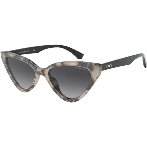 EA 4136 Sunglasses, Grey Havana/Grey Shaded , female, Sizes: 55 MM - Emporio Armani - Modalova