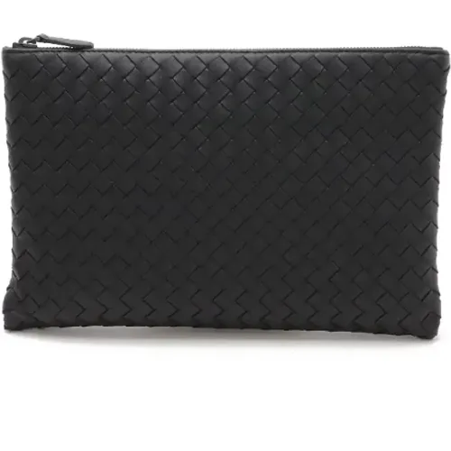 Pre-owned Leather clutches , female, Sizes: ONE SIZE - Bottega Veneta Vintage - Modalova