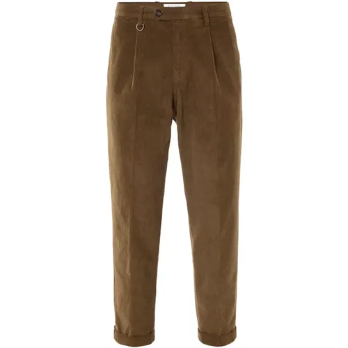 Straight Trousers, male, , Size: 2XL Corduroy Regular Fit Pants - Paolo Pecora - Modalova