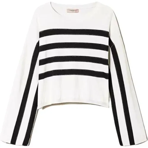 Striped Knit Sweater , female, Sizes: L, S, M - Twinset - Modalova