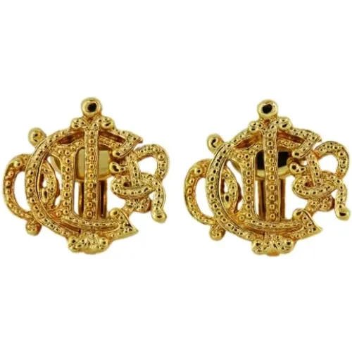 Pre-owned Fabric earrings , female, Sizes: ONE SIZE - Dior Vintage - Modalova