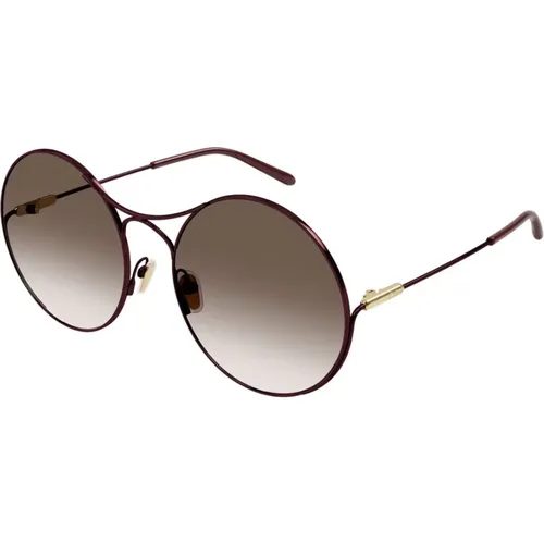 Sunglasses, unisex, , Size: 58 MM Chic Metal Frame Sun Donna Sunglasses - Chloé - Modalova