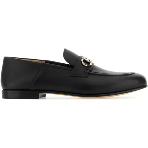 Loafers, male, , Size: 7 US Leather Gin Loafers - Salvatore Ferragamo - Modalova