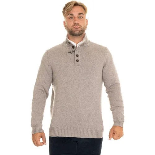 Turtlenecks, male, , Size: L Turtleneck Virgin Wool Sweater - Fay - Modalova
