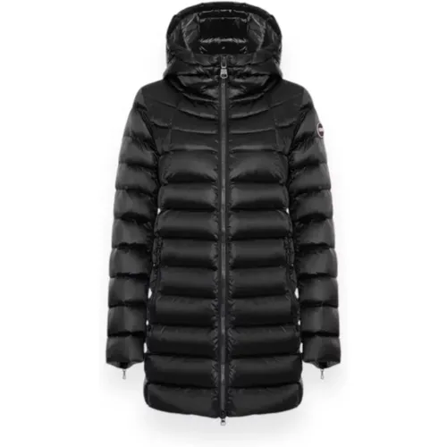 Schwarze Irideszierende Wasserabweisende Daunenjacke , Damen, Größe: 2XL - Colmar - Modalova