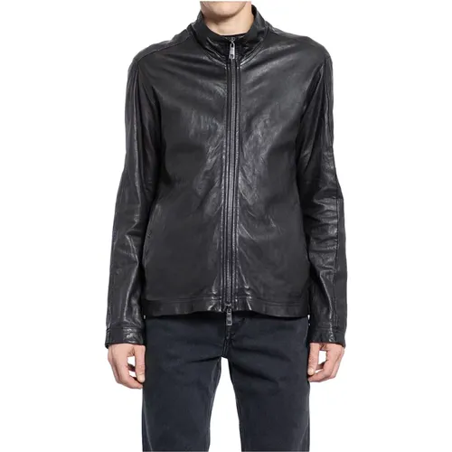 Leather Jackets, male, , Size: 2XL Vegetable Tanned Biker Jacket - Giorgio Brato - Modalova