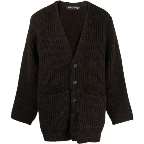 Black Albion Wool Cardigan , male, Sizes: M, L - Our Legacy - Modalova