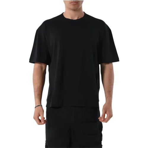 Baumwoll-T-Shirt mit Rundhalsausschnitt , Herren, Größe: XL - Ten C - Modalova