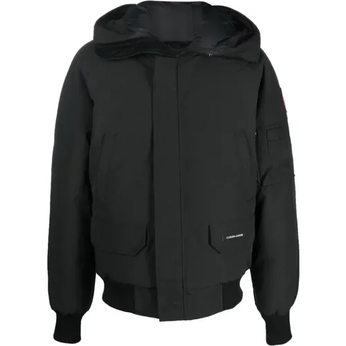 Down-Filled Coat with Snorkel Hood , male, Sizes: M - Canada Goose - Modalova