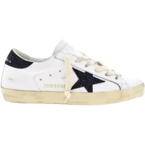 Super-Star Crystal Sneakers Leather , female, Sizes: 5 UK - Golden Goose - Modalova