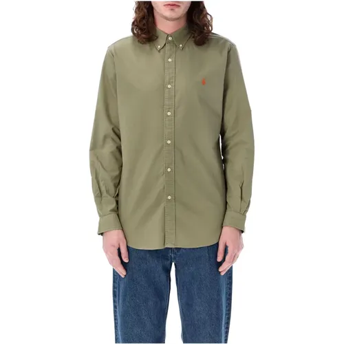 Sage Oxford Shirt Men's Clothing , male, Sizes: L, M, XL - Ralph Lauren - Modalova