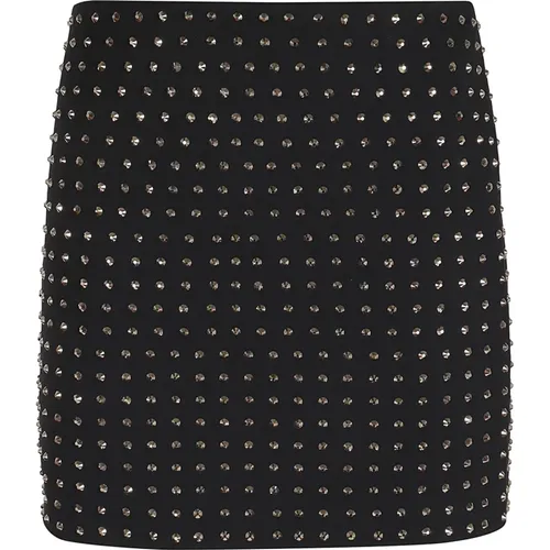 Short Skirts, female, , Size: S Scuba Jersey Rhinestone Skirt - Max Mara - Modalova