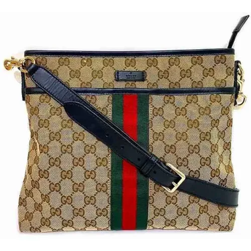 Pre-owned Cross Body Bags, female, , Size: ONE SIZE Pre-owned Canvas shoulder-bags - Gucci Vintage - Modalova