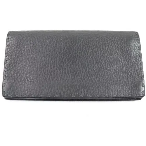 Pre-owned Wallets, male, , Size: ONE SIZE Pre-owned Cuoio Romano Calfskin Wallet - Fendi Vintage - Modalova
