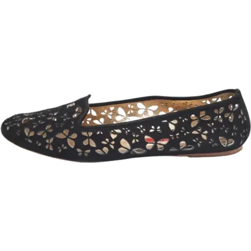 Pre-owned Suede flats , female, Sizes: 7 UK - Carolina Herrera Pre-owned - Modalova