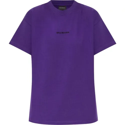 T-Shirt , Damen, Größe: 2XS - Balenciaga - Modalova