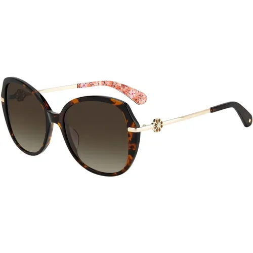 Sunglasses, female, , Size: 57 MM Taliyah/G/S Sunglasses in Havana/ Shaded - Kate Spade - Modalova