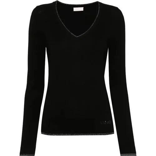 Schwarzer Pullover Essential Elegant Vielseitig , Damen, Größe: S - Liu Jo - Modalova