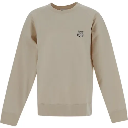 Baumwoll-Sweatshirt in Marineblau , Herren, Größe: XL - Maison Kitsuné - Modalova
