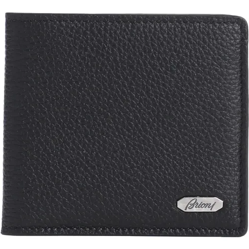 Leather Card Case Clutch , male, Sizes: ONE SIZE - Brioni - Modalova