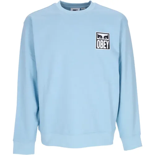 Ikonic Crewneck Sweatshirt mit Augenprint , Herren, Größe: M - Obey - Modalova