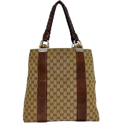 Pre-owned Tote Bags, female, , Size: ONE SIZE Pre-owned Canvas gucci-bags - Gucci Vintage - Modalova