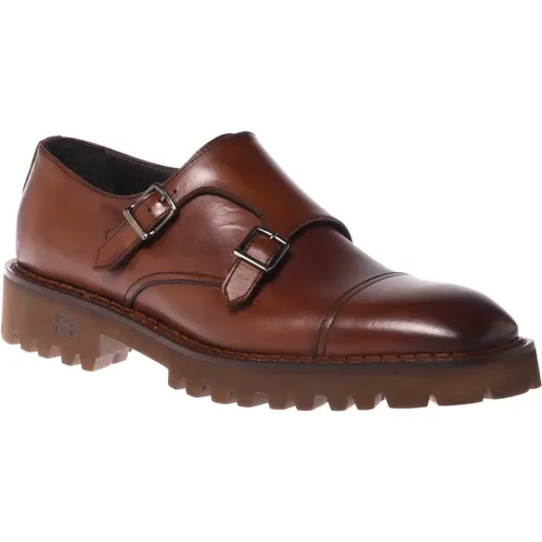 Lace-ups in leather , male, Sizes: 9 UK, 6 UK, 8 UK, 11 UK, 10 UK, 12 UK - Baldinini - Modalova