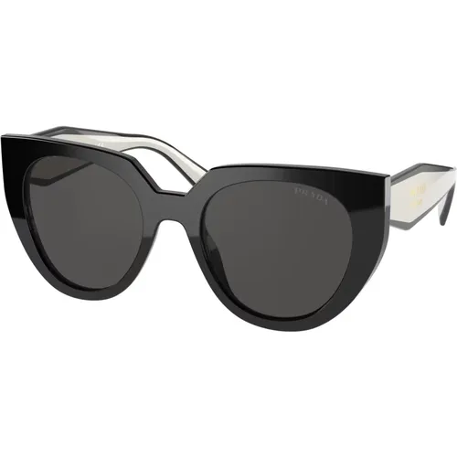 Stylish Sunglasses with Dark Grey Lenses , female, Sizes: 52 MM - Prada - Modalova