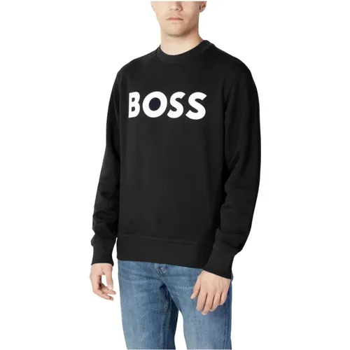 Sweatshirts, male, , Size: 2XL Print Long Sleeve Sweatshirt - Hugo Boss - Modalova