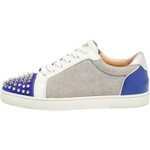 Pre-owned Sneakers, male, , Size: 8 1/2 US Pre-owned Canvas sneakers - Christian Louboutin Pre-owned - Modalova