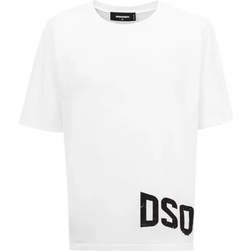 Cotton Printed T-Shirt , male, Sizes: M - Dsquared2 - Modalova