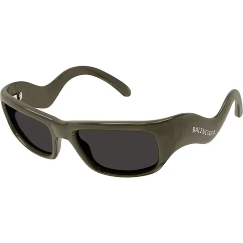 Braune Sonnenbrille Bb0320S 004 , unisex, Größe: 58 MM - Balenciaga - Modalova