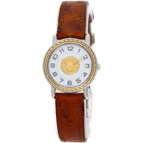 Pre-owned Watches, female, , Size: ONE SIZE Pre-owned Leather watches - Hermès Vintage - Modalova