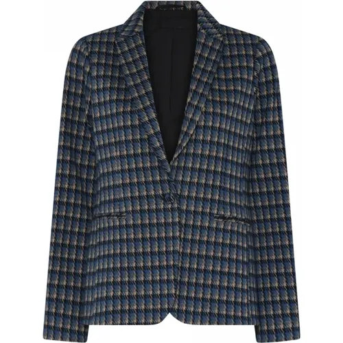 Blazers, female, , Size: L Check Blazer Ditte Style - C.Ro - Modalova