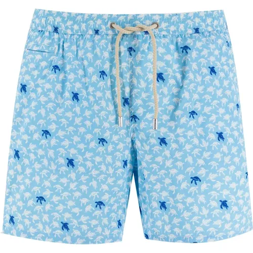 Beachwear, male, , Size: M Swim Boxer Shorts with Back Pocket - MC2 Saint Barth - Modalova