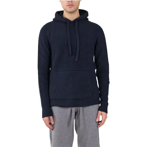 Cotton Hoodie with Kangaroo Pocket , male, Sizes: M, XL, L - Roberto Collina - Modalova