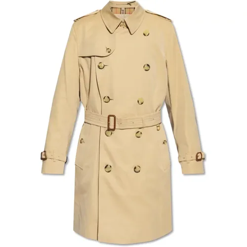 Trench Coats, male, , Size: L Kensington Mid Trench Coat - Burberry - Modalova