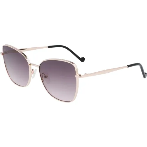 Golden Amber/Grey Shaded Sunglasses Lj141S , female, Sizes: 55 MM - Liu Jo - Modalova