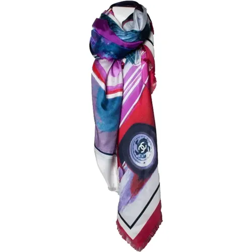 Pre-owned Scarves, female, , Size: ONE SIZE Pre-owned Silk scarves - Chanel Vintage - Modalova