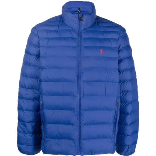 Blaue Packbare Stepp-Pufferjacke , Herren, Größe: XL - Polo Ralph Lauren - Modalova