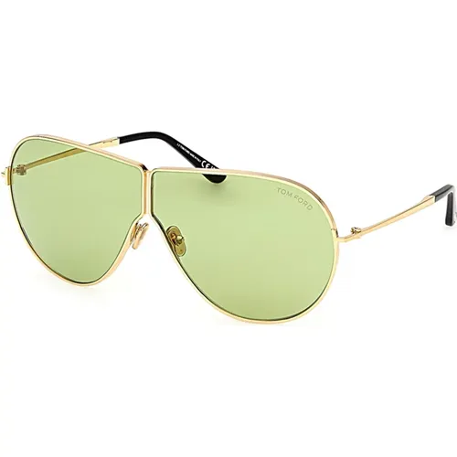 Sunglasses, unisex, , Size: ONE SIZE Gold/Green Keating Sunglasses - Tom Ford - Modalova